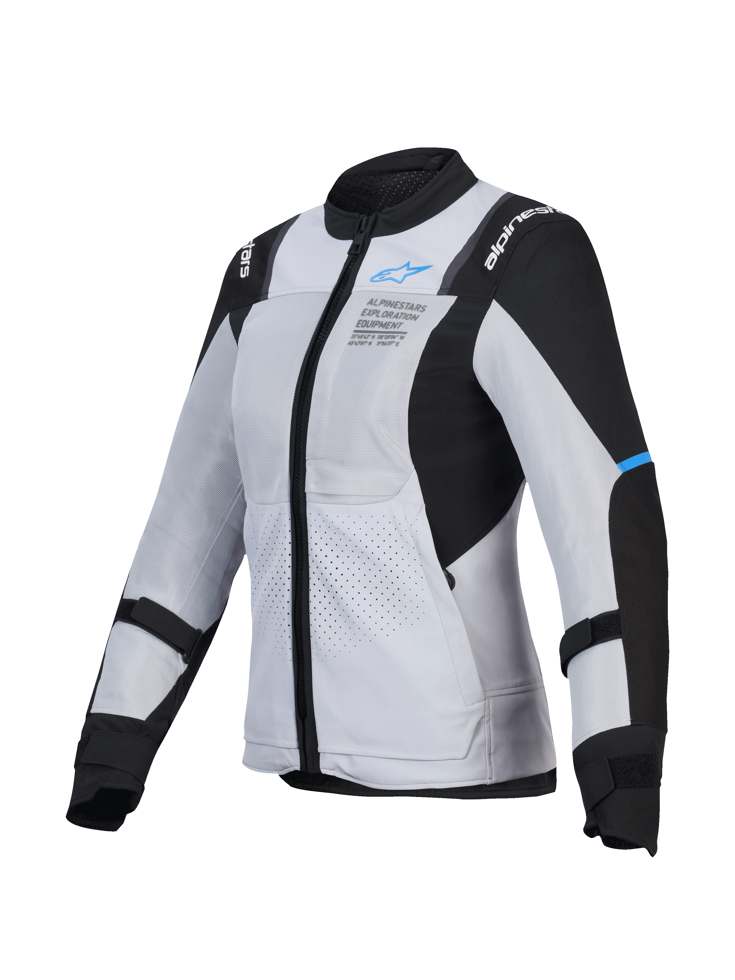 Alpinestars Stella ST-2 Air Jacket, damska motocyklowa kurtka turystyczna z siatki, szara i czarna, certyfikat CE poziomu AA