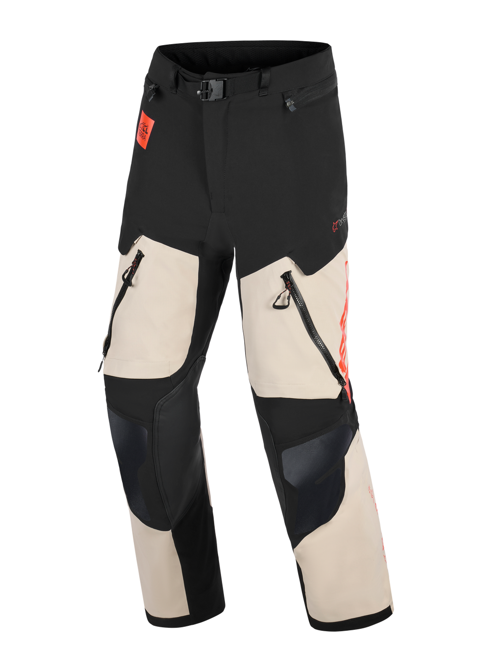 Alpinestars Spodnie Halo Pro Drystar® XF Laminowane, męskie spodnie motocyklowe adventure, beżowe i czarne, wodoodporne, certyfikowane CE