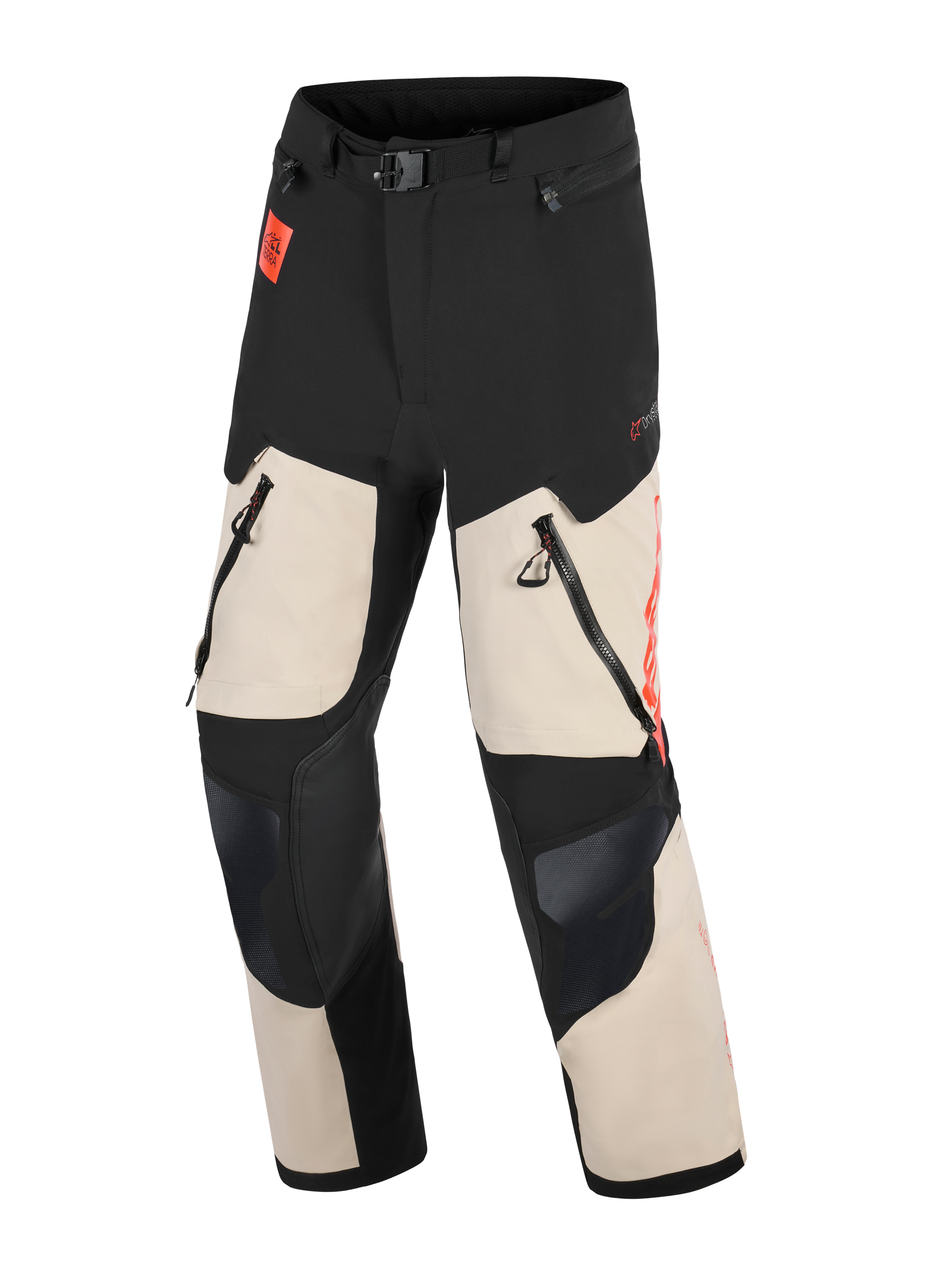 Alpinestars Spodnie Halo Pro Drystar® XF Laminowane, męskie spodnie motocyklowe adventure, beżowe i czarne, wodoodporne, certyfikowane CE