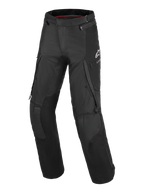 Alpinestars Andes V4 Drystar® Pants - Short, czarne, tekstylne spodnie motocyklowe adventure, wyposażone w zamki wentylacyjne na udach, wodoodporne kieszenie cargo i wzmocnione panele na kolanach, wytrzymała konstrukcja do turystyki i dojazdów w każdych warunkach pogodowych