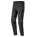 Alpinestars AMT-10 Drystar® XF Pants, motocyklowe spodnie turystyczne, czarne, z czerwonym logo na biodrze, wzmocnionymi panelami na kolanach, elastycznymi panelami typu akordeon na dole nogawek, regulowanym pasem i kieszeniami na zamek, techniczny design tekstylny do jazdy adventure