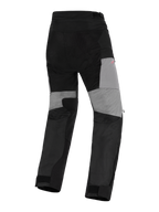 Alpinestars Stella Andes V4 Drystar® Pants, Women's Adventure Motorcycle Pants, Black and Dark Gray, rear view featuring gray panels on the back of the legs, durable ripstop reinforcements on the seat, and stretch zones for mobility in a waterproof textile design.
