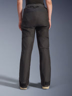 Alpinestars Woman Stella Andes V4 Drystar® Pants, Motorcycle Pants, Black, back view featuring technical textile construction with reinforced panels, adjustable waist and cuffs, and durable design for adventure touring