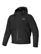 Alpinestars Parka Mootant Wodoodporna, męska czarna kurtka motocyklowa urban z kapturem i modułową konstrukcją, certyfikat CE