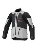 Alpinestars AMT-7 Air Jacket, wentylowana kurtka motocyklowa, czarno-biała, panele wentylacyjne MATRYX, kieszenie na zamek i wysoki kołnierz, sportowy design z czerwonym logo Alpinestars
