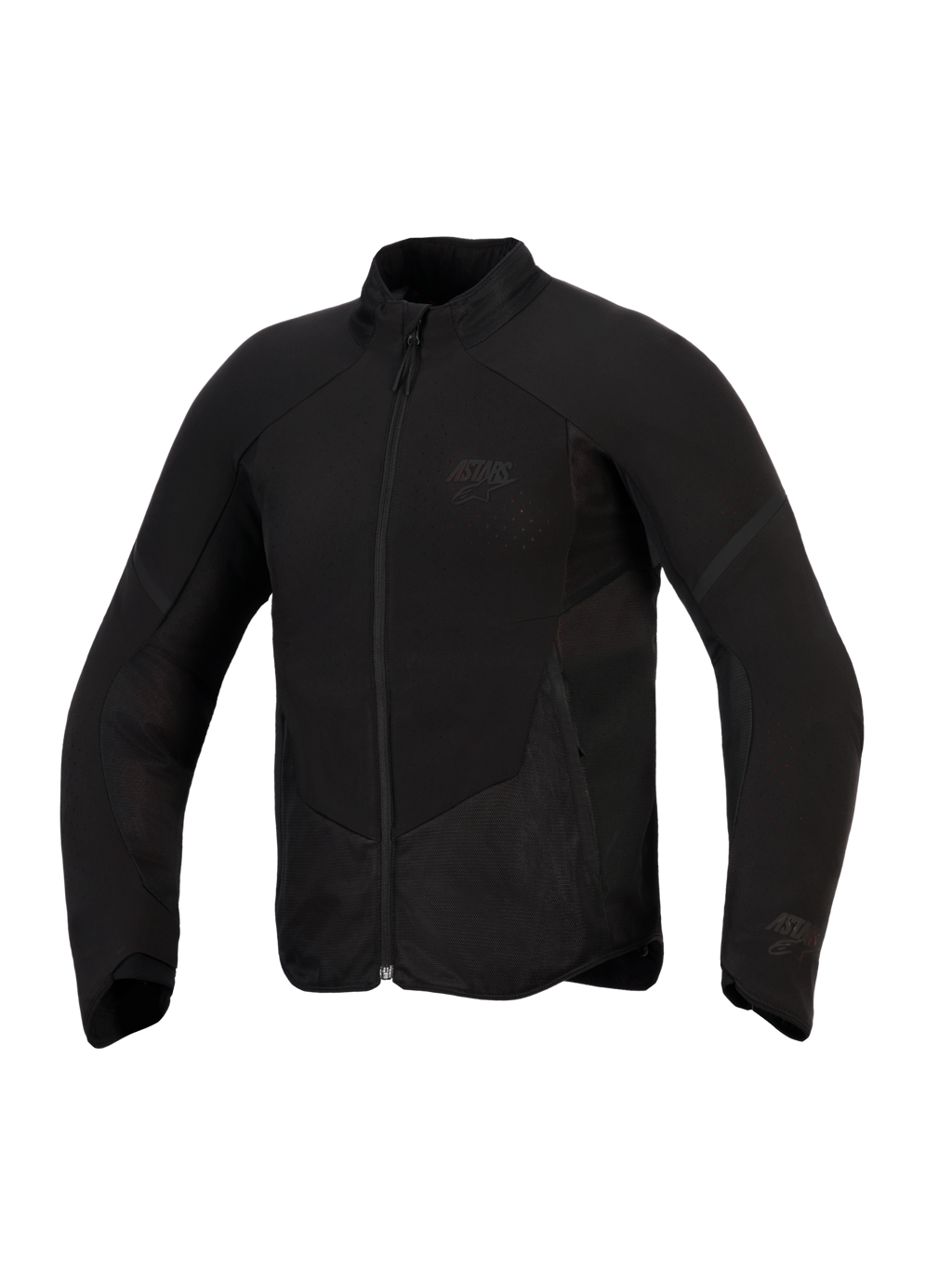 Alpinestars Aeroshell Airflow Jacket, kurtka motocyklowa, kolor czarny antracyt, lekki elastyczny softshell z laserową perforacją, panele mesh, subtelne logo na klatce piersiowej, sportowy krój idealny na ciepłe dni