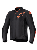 Alpinestars Viper Air V4, męska kurtka motocyklowa wentylowana, czarna i czerwona fluo, panele tech mesh, ochraniacze Nucleon Flex Plus, certyfikat CE klasy A