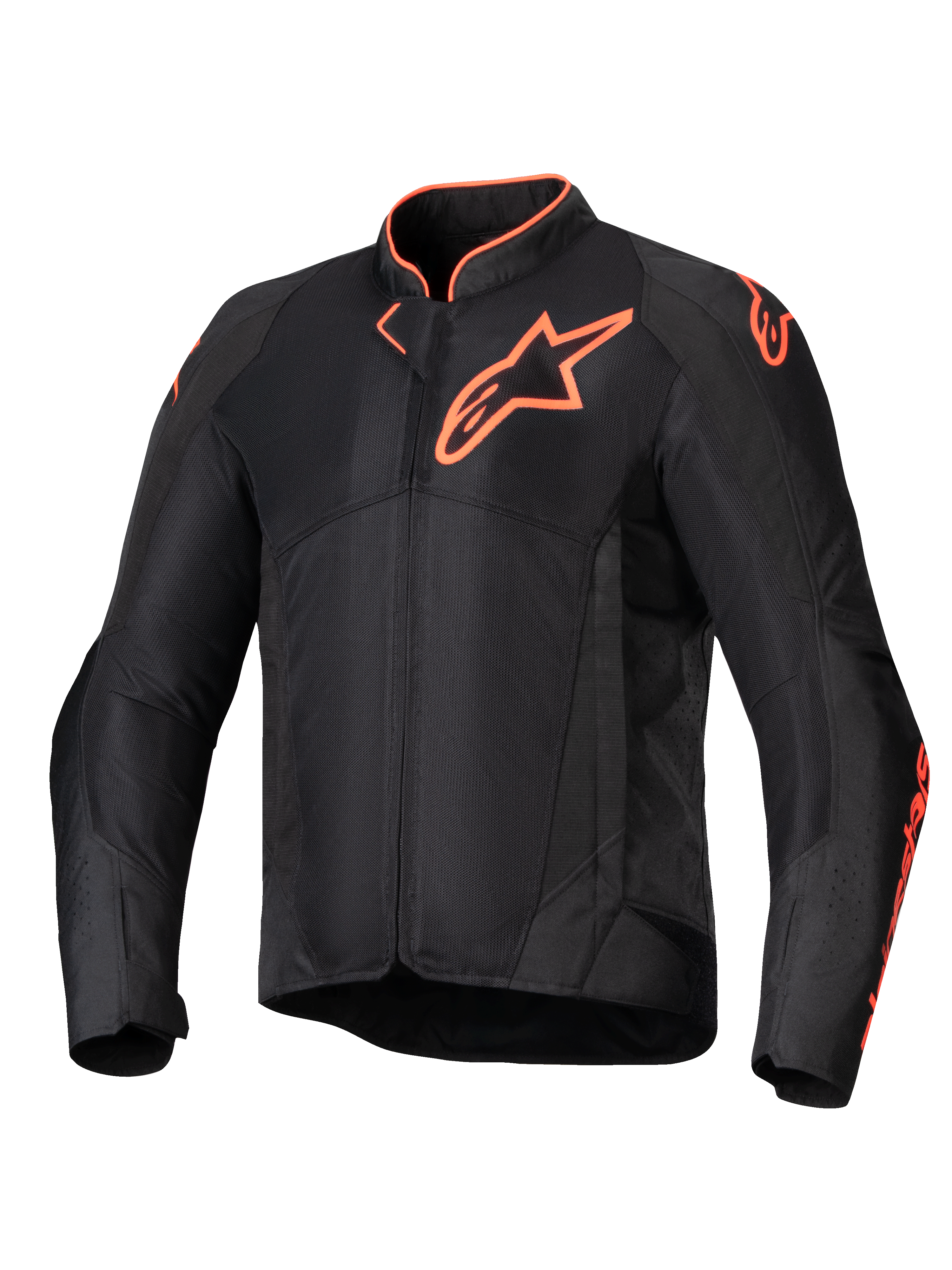 Alpinestars Viper Air V4, męska kurtka motocyklowa wentylowana, czarna i czerwona fluo, panele tech mesh, ochraniacze Nucleon Flex Plus, certyfikat CE klasy A