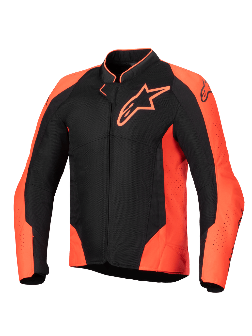 Alpinestars Viper Air V4, męska kurtka motocyklowa, czerwona fluo i czarna, wentylowana siatka tech mesh, Tech-Air Ready.