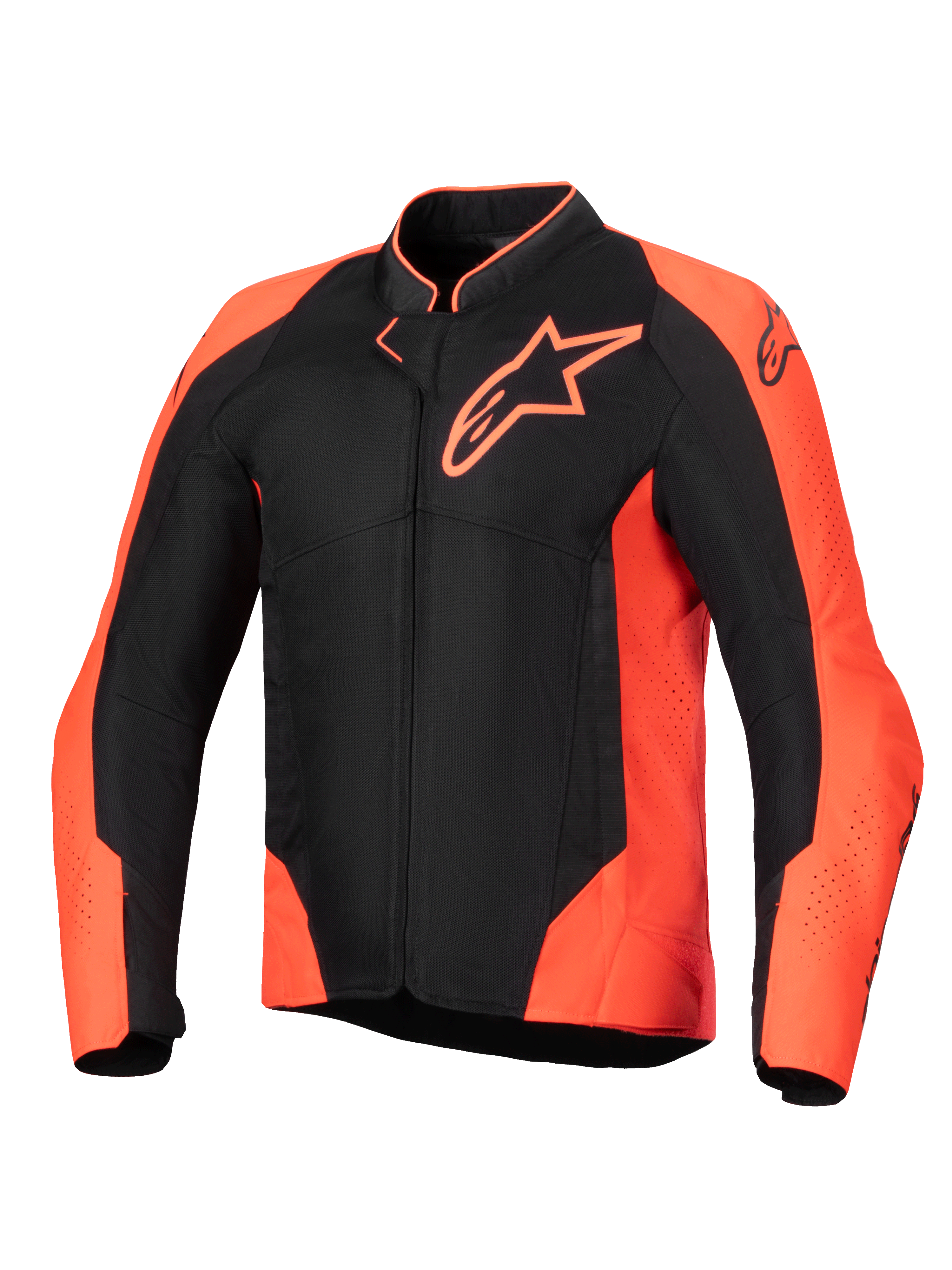 Alpinestars Viper Air V4, męska kurtka motocyklowa, czerwona fluo i czarna, wentylowana siatka tech mesh, Tech-Air Ready.