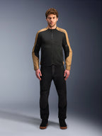 Alpinestars C-1 Air, męska miejska kurtka motocyklowa, czarna i piaskowa, oddychająca siatka techniczna, lekka konstrukcja.