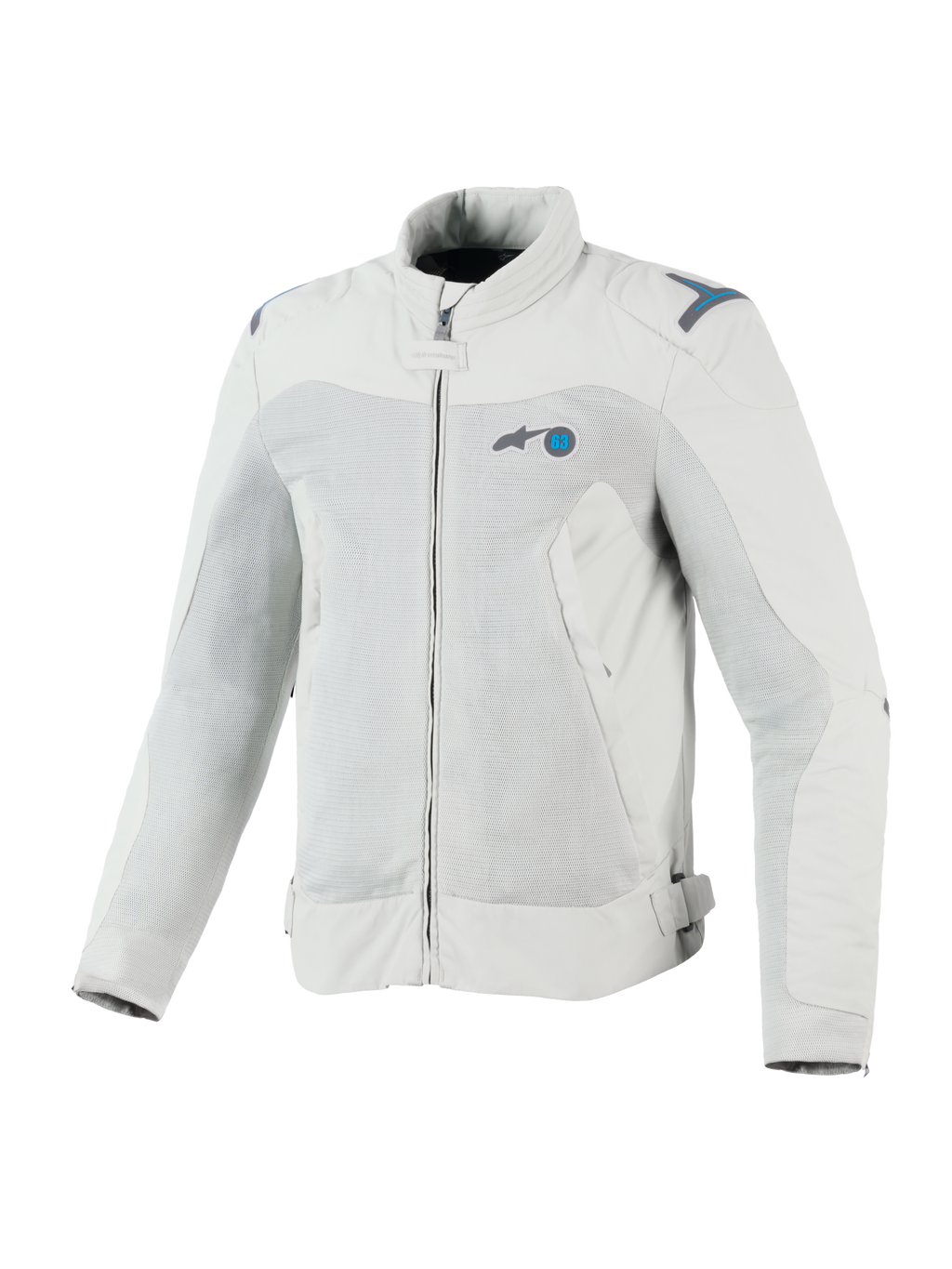 Alpinestars Kurtka Circal-1 Air, miejska motocyklowa kurtka tekstylna, szara i niebieska, certyfikowana CE, z panelami wentylacyjnymi z siatki i materiałów z recyklingu