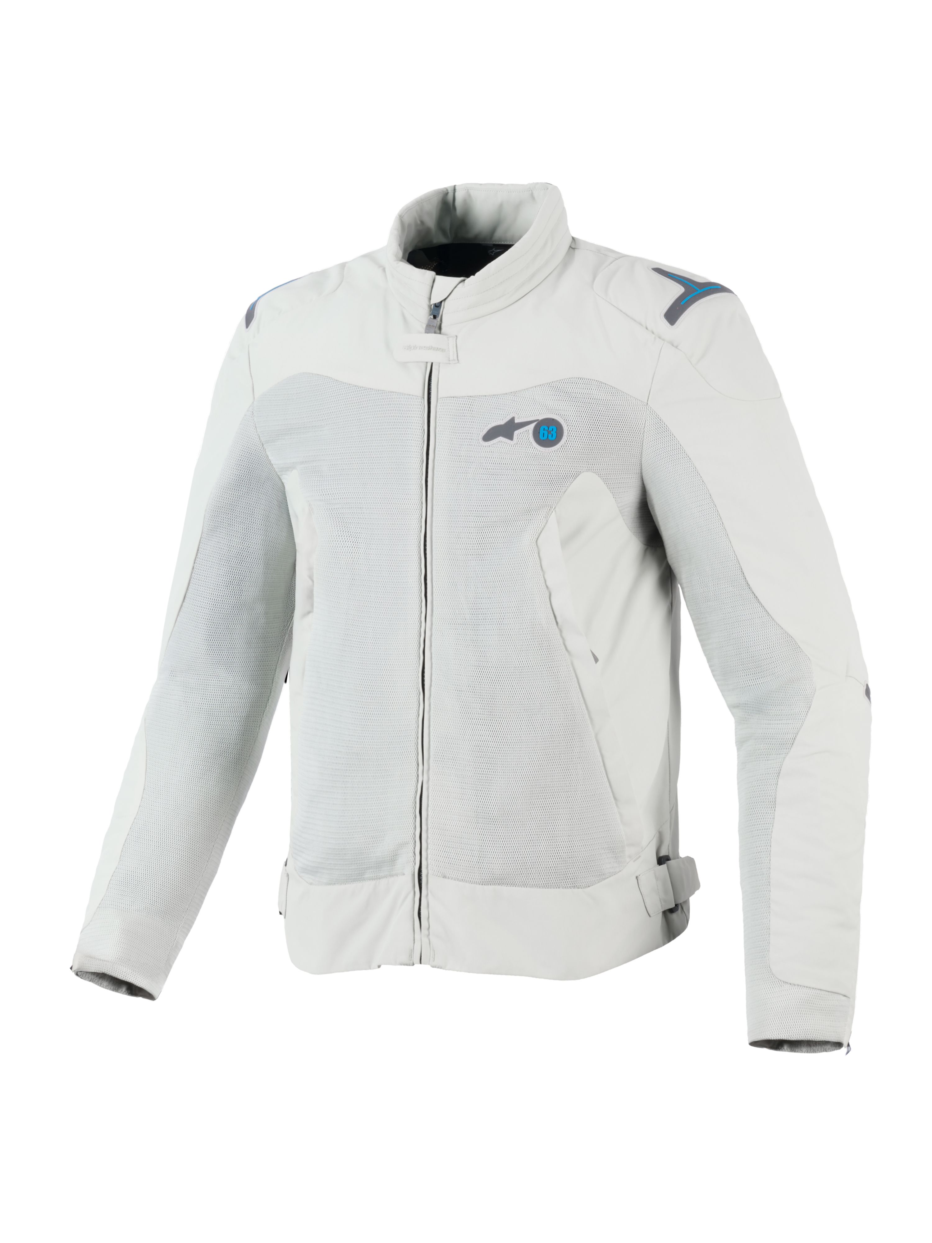 Alpinestars Kurtka Circal-1 Air, miejska motocyklowa kurtka tekstylna, szara i niebieska, certyfikowana CE, z panelami wentylacyjnymi z siatki i materiałów z recyklingu