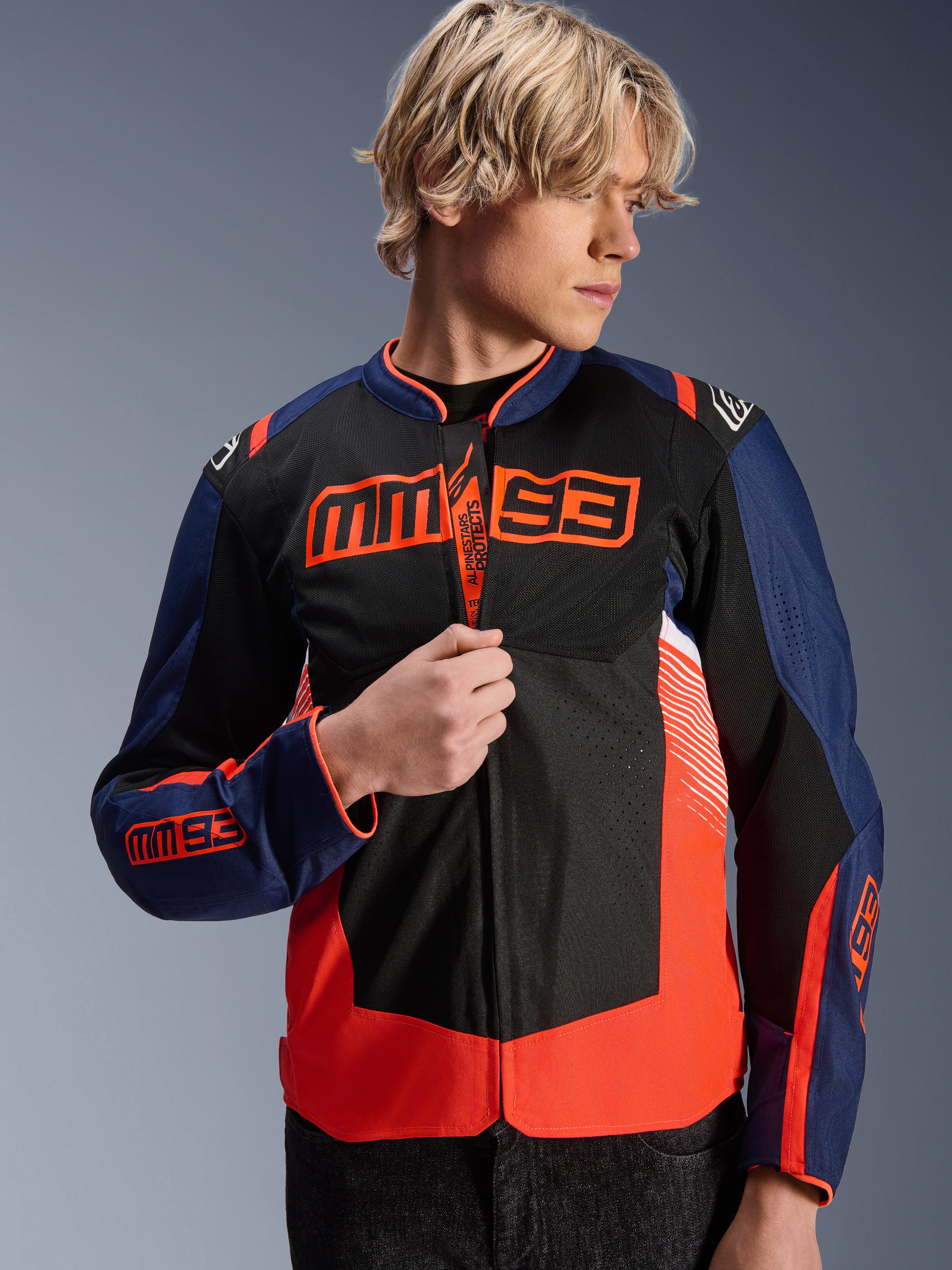 MM93 T-SPS Air V2 - Blue Motorcycle Jacket | Alpinestars®