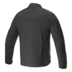 Alpinestars Aeron Jacket, motocyklowa kurtka do jazdy, czarna, widok z tyłu prezentujący minimalistyczną miejską sylwetkę, oddychająca i w pełni elastyczna konstrukcja poliestrowa, subtelne tłoczone logo na ramieniu, letnia odzież motocyklowa