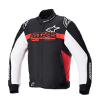Alpinestars Kurtka Monza Sport, męska tekstylna kurtka motocyklowa w kolorze czarnym, jasnoczerwonym i białym, z certyfikowaną ochroną CE