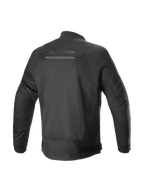Alpinestars Luc V2 Air, czarna miejska kurtka motocyklowa, widok z tyłu na panele mesh i system Tech-Air ready.