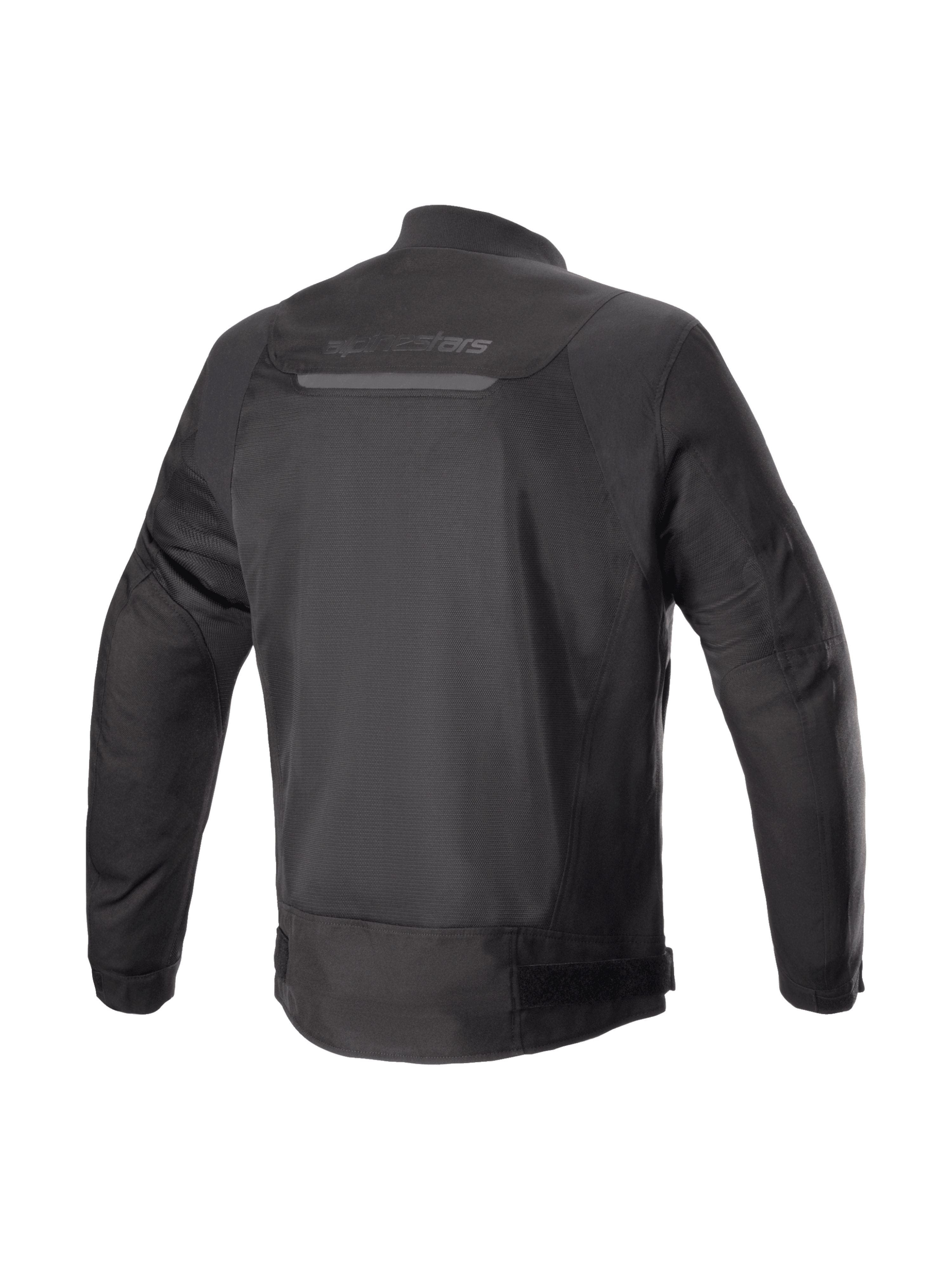 Alpinestars Luc V2 Air, czarna miejska kurtka motocyklowa, widok z tyłu na panele mesh i system Tech-Air ready.
