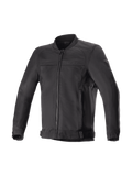 Alpinestars Luc V2 Air, męska czarna kurtka motocyklowa bomber, wentylowane panele mesh, przystosowana do systemu Tech-Air