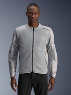 Alpinestars Kurtka C-1 Air, męska kurtka motocyklowa miejska, srebrna i szara, panele z siatki technicznej dla maksymalnej wentylacji, certyfikowana CE klasa A, ochraniacze Nucleon Flex Plus, Tech-Air Ready, lekka konstrukcja do jazdy miejskiej