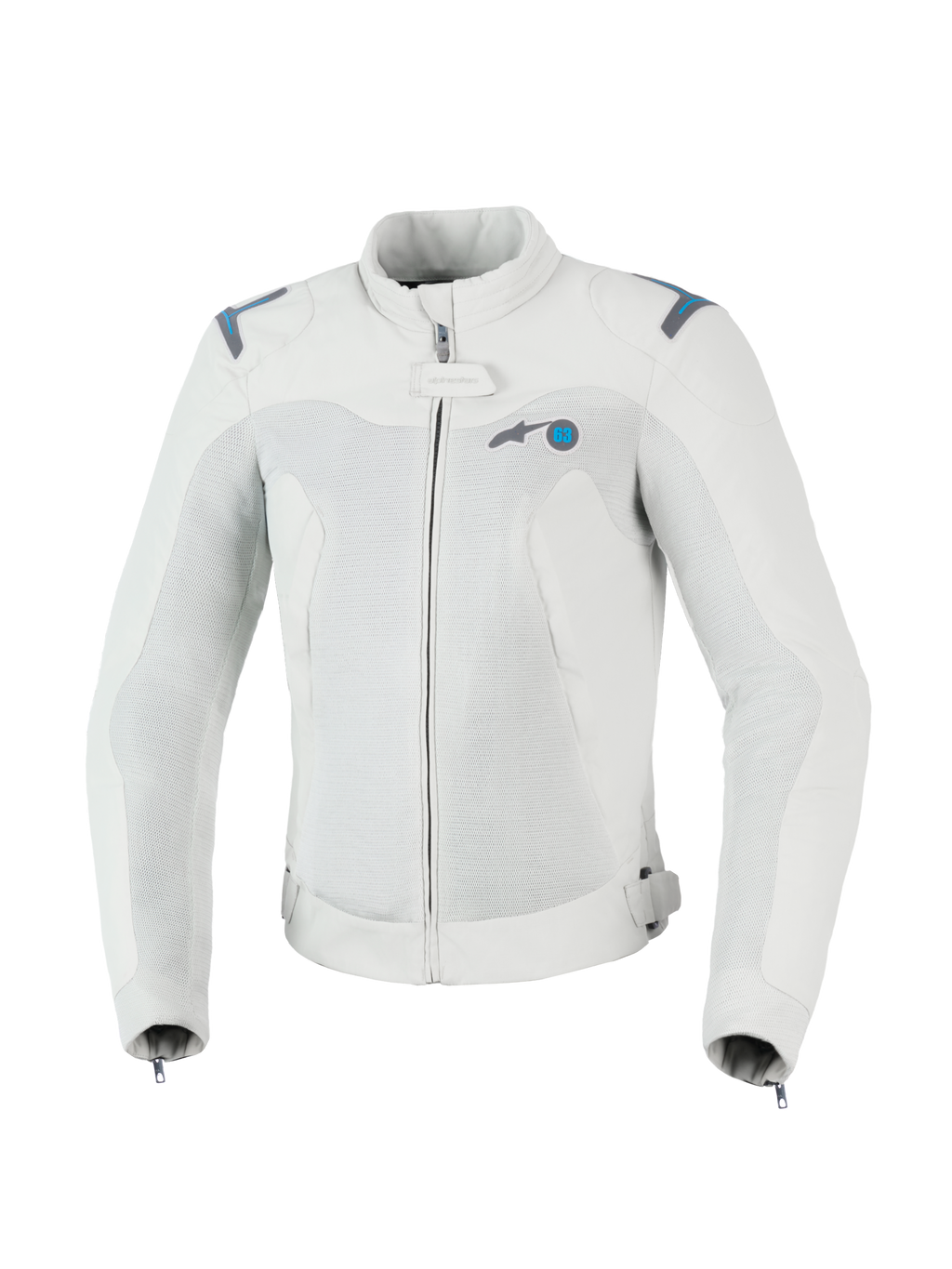 Alpinestars Kurtka Stella Circal-1 Air, damska kurtka motocyklowa urban, szara i niebieska, certyfikowana CE, z panelami z siatki wentylacyjnej