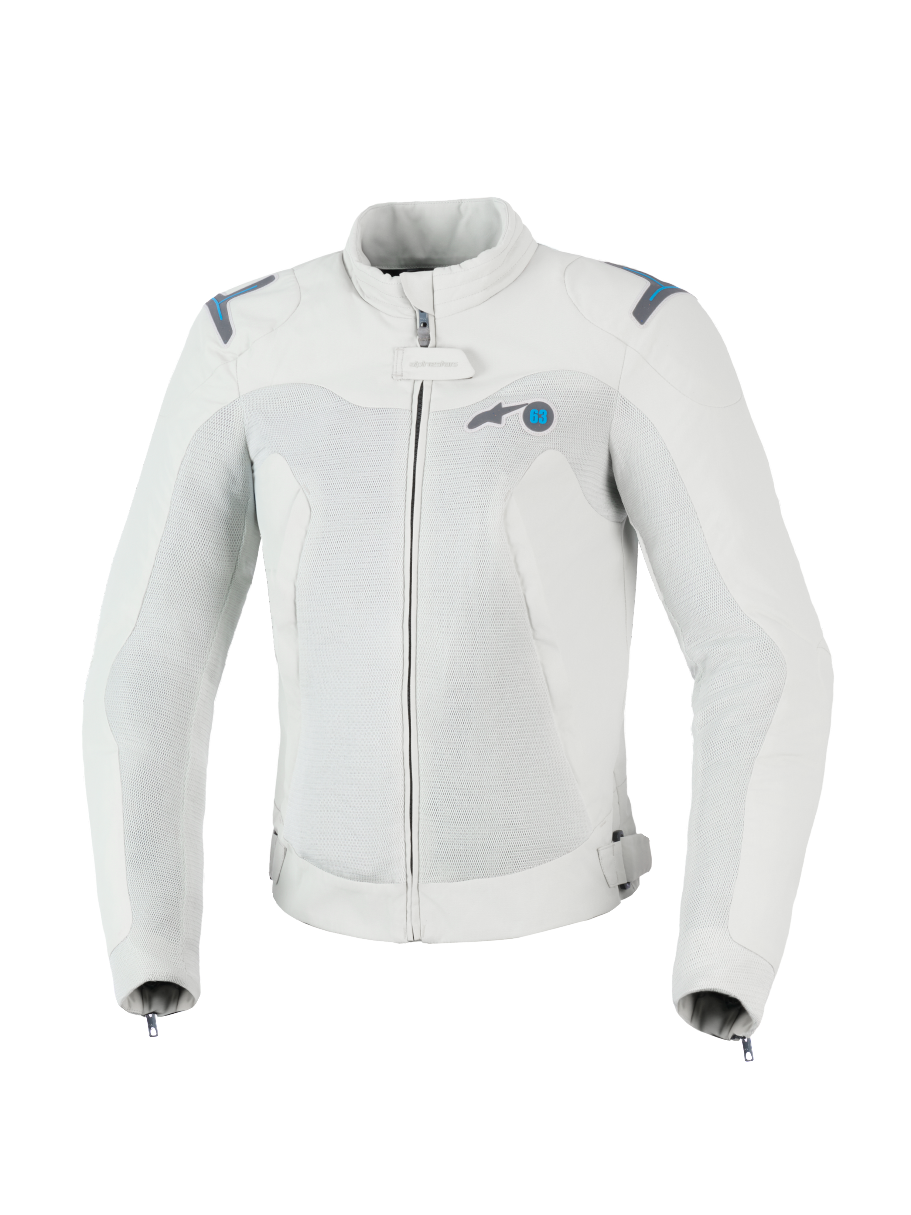 Alpinestars Kurtka Stella Circal-1 Air, damska kurtka motocyklowa urban, szara i niebieska, certyfikowana CE, z panelami z siatki wentylacyjnej
