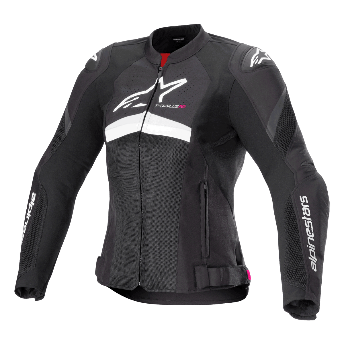 Alpinestars Stella T-GP Plus R V4 Airflow Jacket, Women's Motorcycle Racing Jacket, Black and White, ventilated textile construction with mesh panels and CE certified protection