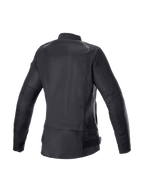 Alpinestars kurtka Eloise V2 Air, damska kurtka motocyklowa, czarna, siatkowe panele wentylacyjne i wydłużony tył.