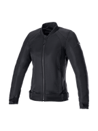 Alpinestars Eloise V2 Air, czarna damska kurtka motocyklowa z oddychającej siatki, miejski styl, Tech-Air ready.