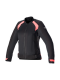 Alpinestars Eloise V2 Air, damska kurtka motocyklowa, czarna i różowa, panele mesh, wentylowana, gotowa na system Tech-Air.