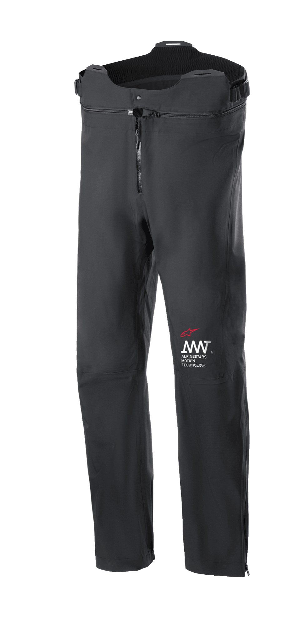 Alpinestars AMT Storm Gear Drystar XF Pant, Black Motorcycle Touring Pants, Waterproof and Breathable, Front Zipper, Adjustable Waist with Higher-cut Back, Durable Construction with Red and White AMT Logo