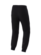 Alpinestars Aeroshell Airflow Pants, spodnie motocyklowe, czarne, widok z tyłu, lekka konstrukcja z elastycznego softshellu, zintegrowane panele z siatki 2D zapewniające oddychalność, laserowo perforowane strefy na łydkach i subtelne logo Astars na dole nogawki.