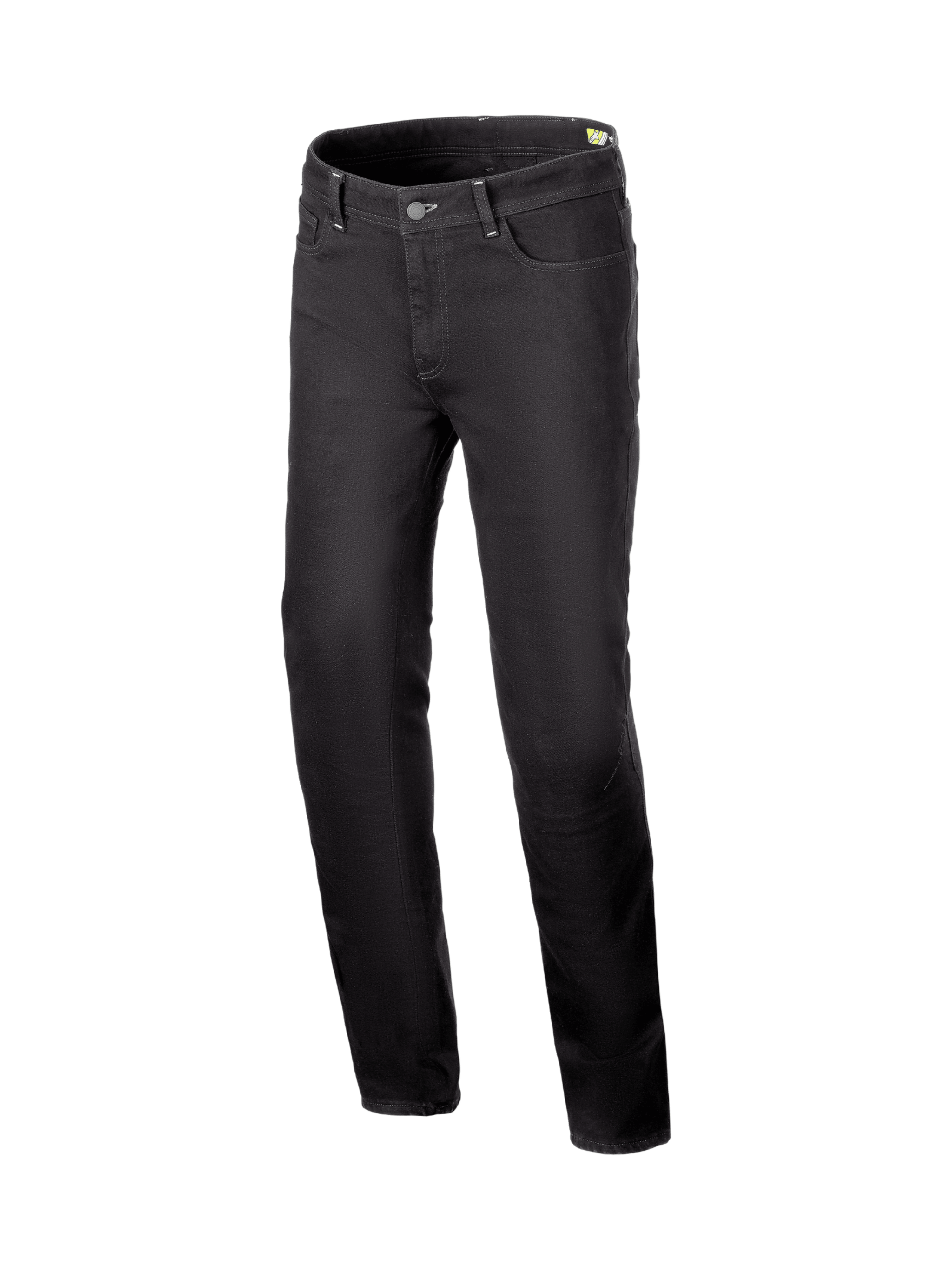 Alpinestars Cult-8 Stretch Denim Pants, Black men's urban motorcycle jeans with protective CE armor.