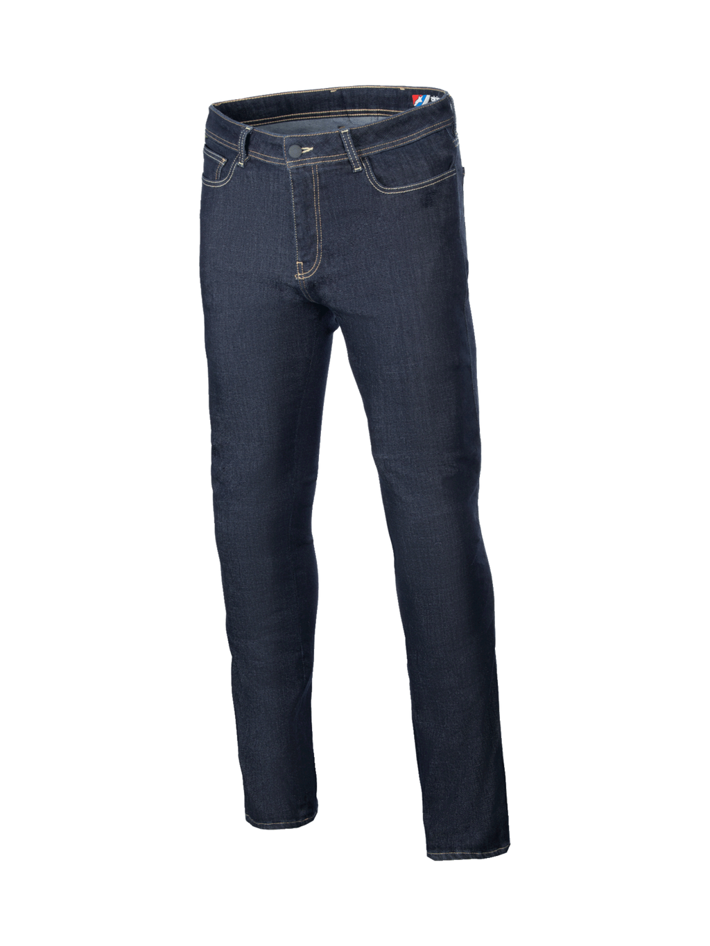 Alpinestars Cult-8 Stretch Denim Pants, Rinse Blue, relaxed fit urban motorcycle jeans, CE certified protection.