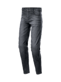 Jeansy Alpinestars Sektor Standard Fit, czarne spodnie motocyklowe męskie typu denim z ochroną kolan Nucleon Plus.
