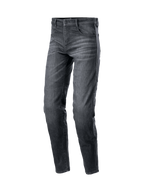 Jeansy Alpinestars Sektor Standard Fit, czarne spodnie motocyklowe męskie typu denim z ochroną kolan Nucleon Plus.
