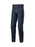 Alpinestars Jeansy Sektor Regular Fit, spodnie motocyklowe urban, ciemnoniebieskie, elastyczny denim z potrójnymi szwami, certyfikat CE