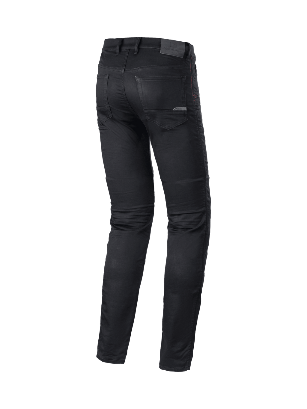 Alpinestars Cerium Tech Stretch Moto, czarne męskie jeansy motocyklowe slim fit z certyfikatem CE.