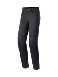 Alpinestars Jeansy Cerium Tech Stretch Moto, męskie spodnie motocyklowe slim fit, czarne, elastyczny materiał denim, ochraniacze kolan Nucleon Plus, certyfikat CE