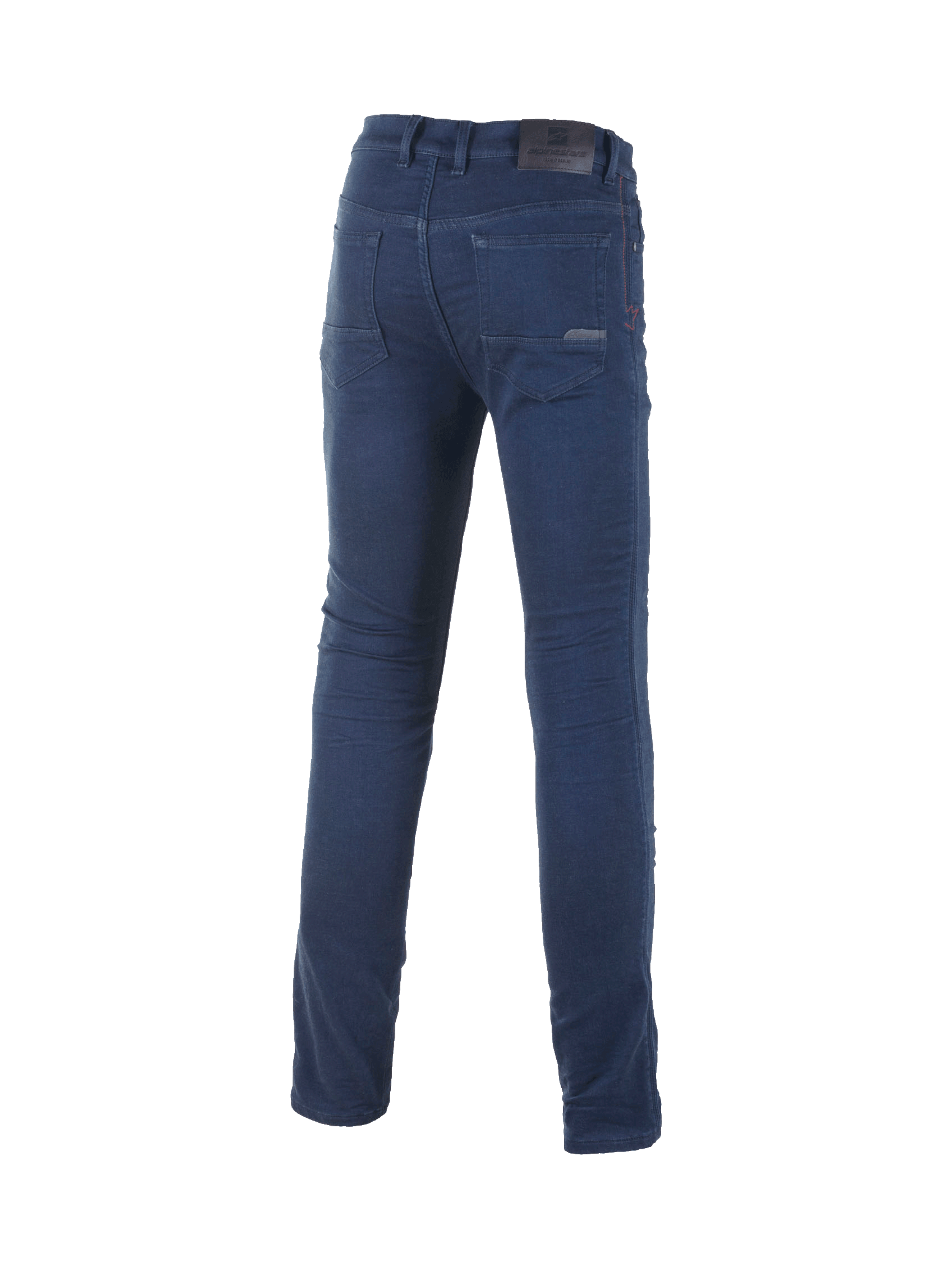 Alpinestars Cerium Tech Stretch Moto, męskie jeansy motocyklowe, niebieskie, elastyczny denim slim fit do jazdy miejskiej