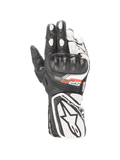 Alpinestars Stella SP-8 V3 Gloves, Women's Motorcycle Racing Gloves, Black and White, Leather with CE Certified Knuckle Protection.