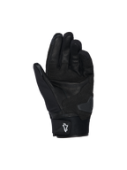 Alpinestars SP X Z Waterproof Gloves, rękawice motocyklowe, czarne, widok od strony dłoni ukazujący skórzaną konstrukcję, wzmocnienia oraz ślizgacz dłoni zwiększający odporność na ścieranie