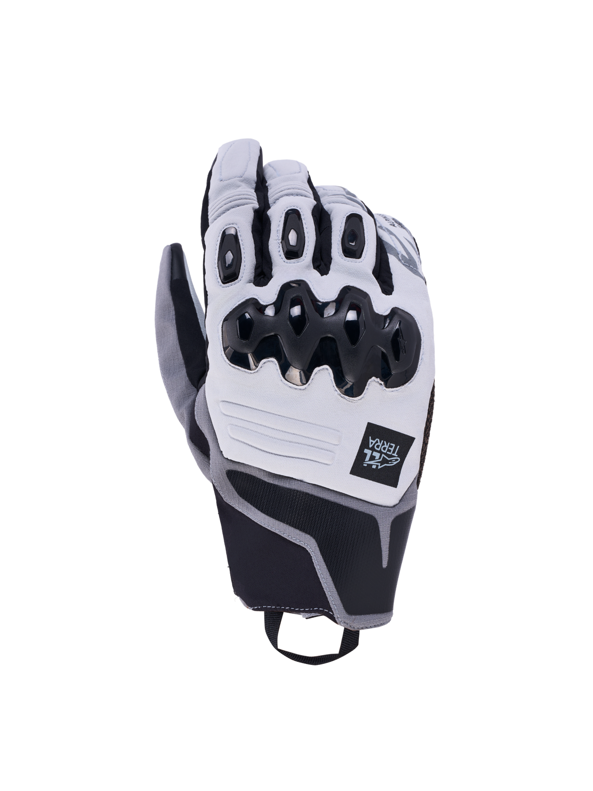 Alpinestars Harok Pro Drystar, rękawice motocyklowe all-terrain, szare i ciemnoszare, wodoodporne i oddychające, z ergonomiczną ochroną kulszową