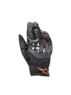 Alpinestars Rękawice Smx-1 Drystar®, wodoodporne rękawice motocyklowe szosowe, czarne i czerwone fluo, z karbonowym ochraniaczem kostek, membrana Drystar®.