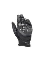 Alpinestars SMX-1 Drystar®, czarne wodoodporne rękawice motocyklowe z karbonową ochroną kostek i krótkim mankietem.