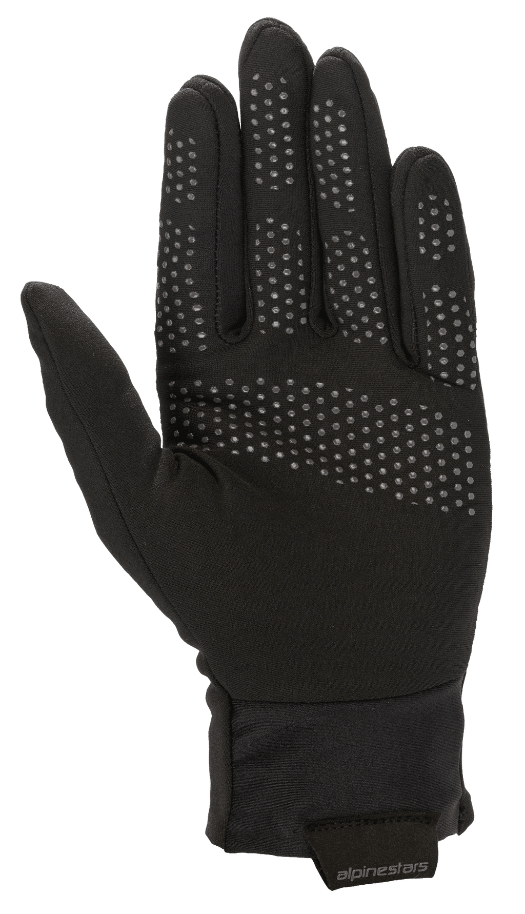 Alpinestars Range 2 In One GORE-TEX Inner Glove, wyjmowana termiczna rękawica wewnętrzna, czarna, z teksturowanymi punktami przyczepności na dłoni i palcach, elastyczny mankiet z logo Alpinestars, akcesorium termiczne do wielosezonowych rękawic motocyklowych