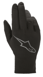 Alpinestars Range 2 In One GORE-TEX Inner Glove, wyjmowana termiczna wkładka z polaru, czarna z szarym logo Astars na wierzchu dłoni, wielosezonowe akcesorium do rękawic motocyklowych