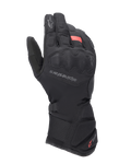 Rękawice Alpinestars Tourer W-7 V2 Drystar, zimowe motocyklowe rękawice turystyczne, czarne z czerwonymi akcentami, wzmocniona ochrona kostek, logo Alpinestars na grzbiecie dłoni oraz długi regulowany mankiet z brandingiem Drystar