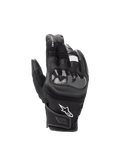 Alpinestars SMX Z Drystar®, czarne rękawice motocyklowe, wodoodporne, skórzane, twardy ochraniacz kostek i krótki mankiet