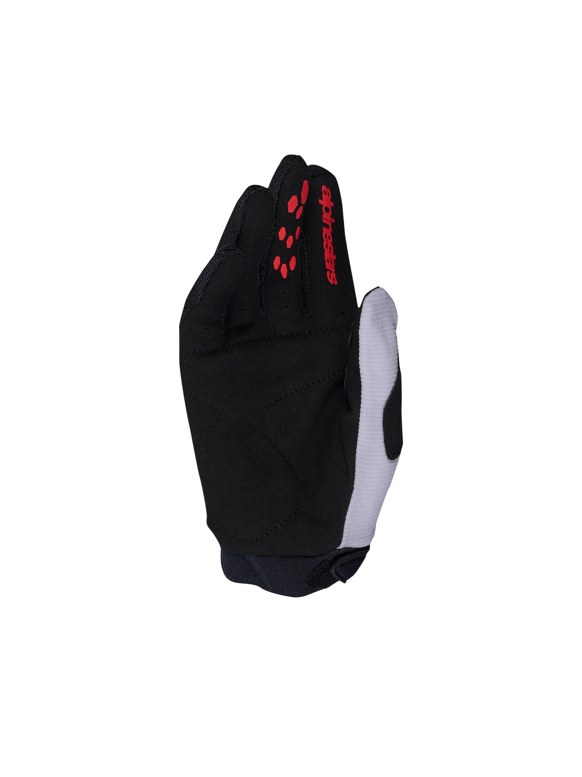 Alpinestars Full Bore V2, rękawice motocrossowe młodzieżowe i dziecięce, czarne i jasnofioletowe z czerwonymi akcentami, ochrona kostek TPR, oddychający elastyczny materiał, sprzęt do jazdy off-road.